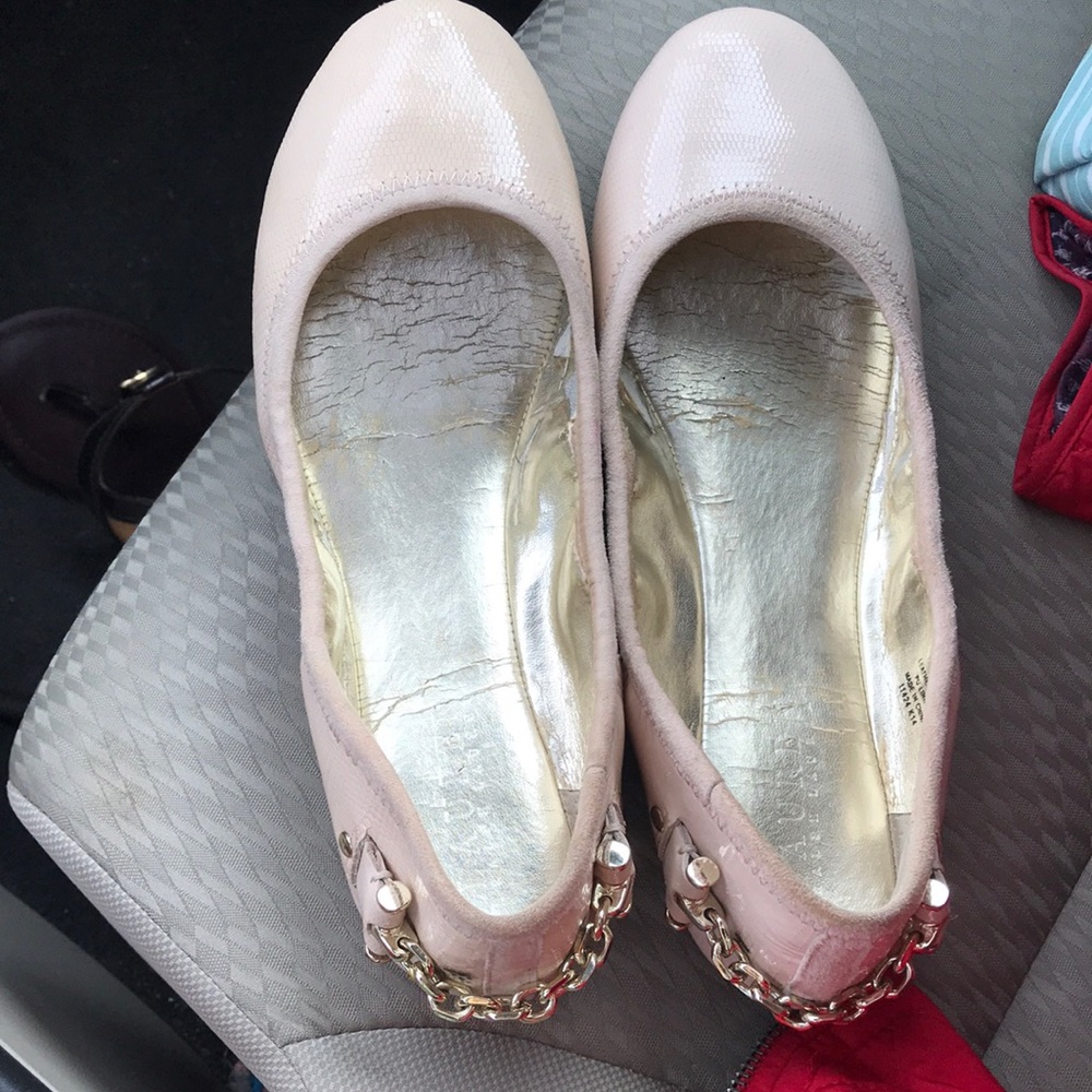 Ralph Lauren flats with gold chain detail